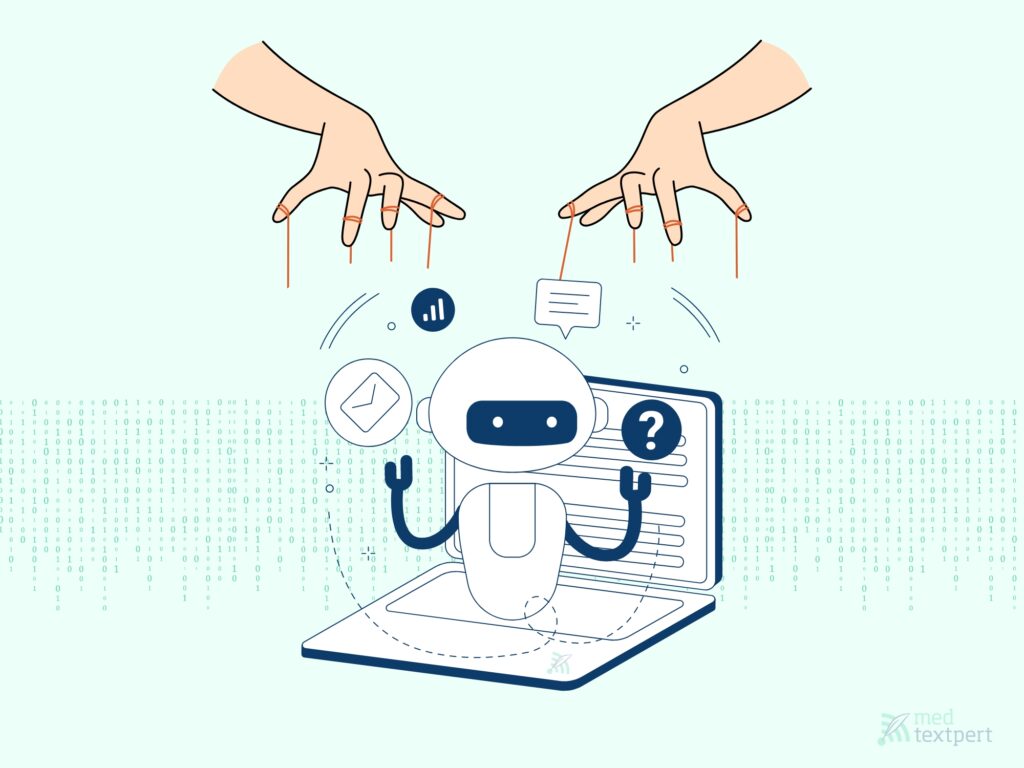 hands controlling a robot on a computer